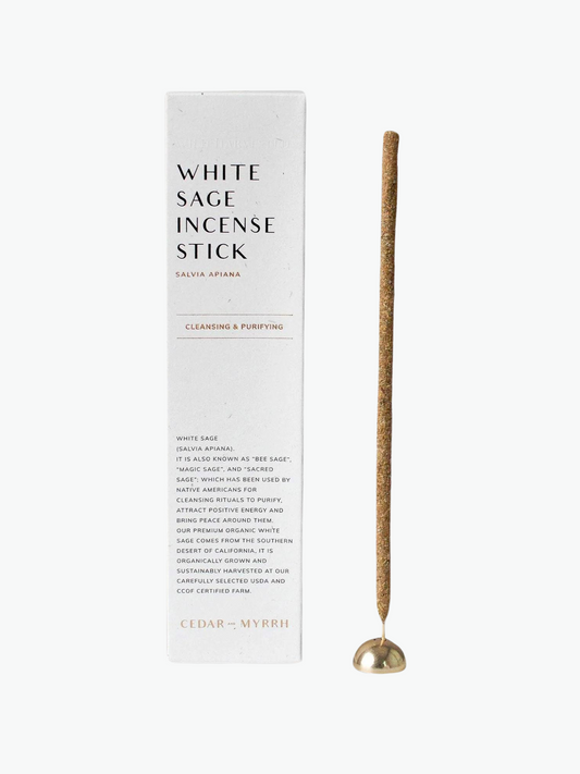 White Sage incense sticks Cedar & Myrrh