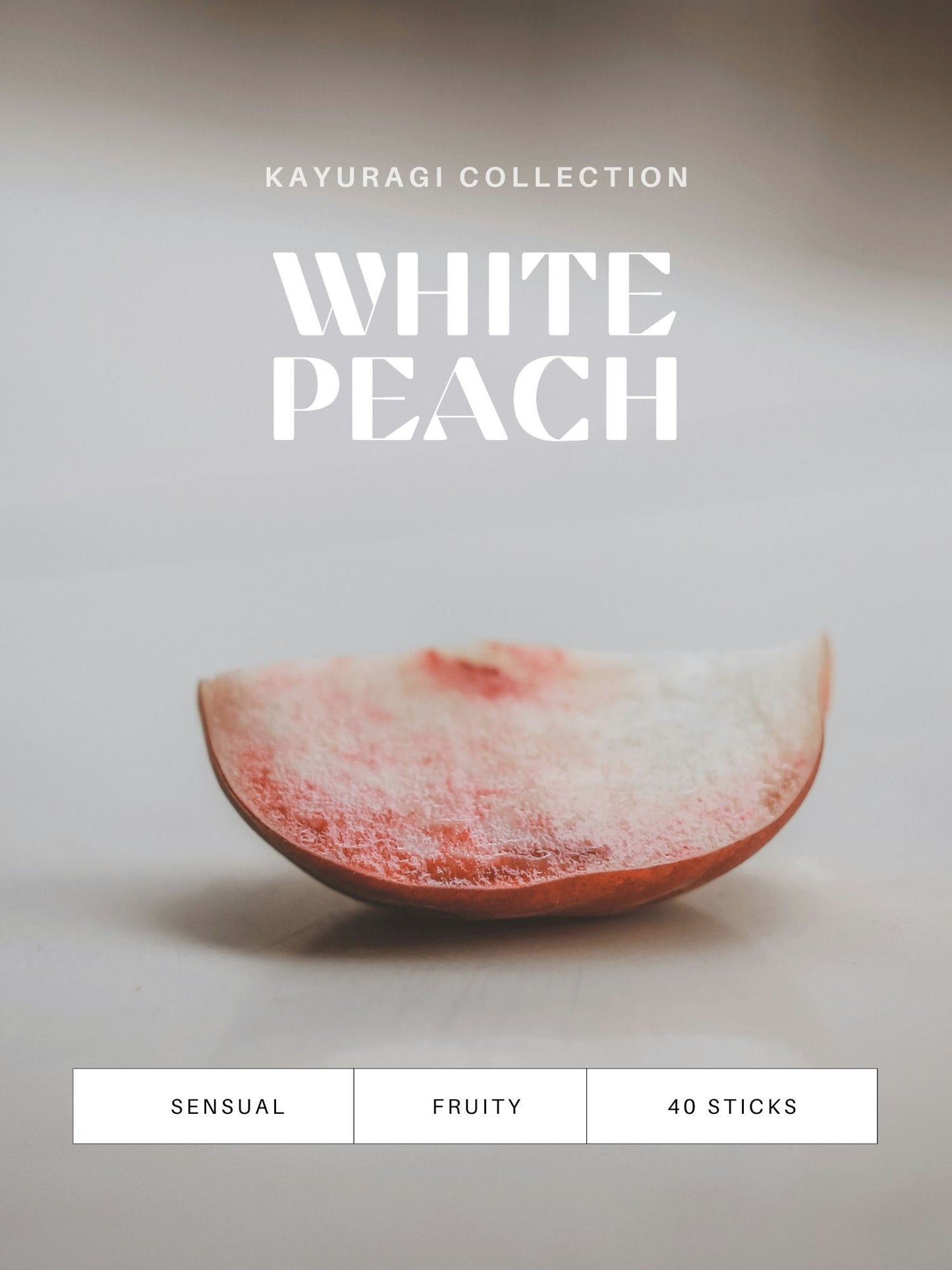 White Peach rökelsepinnar Kayuragi Nippon Kodo
