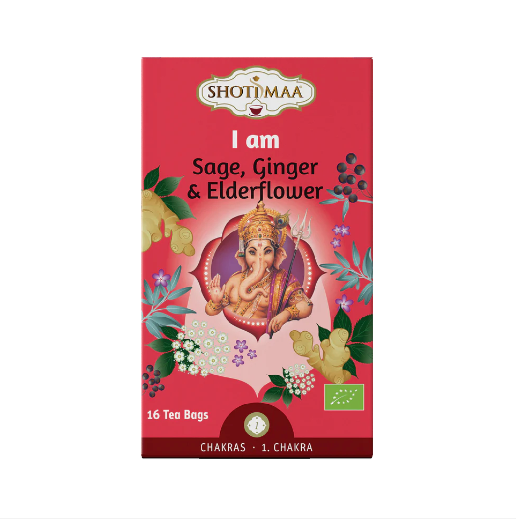 Sage, Ginger & Elderflower Organic Herbal Tea Shoti Maa