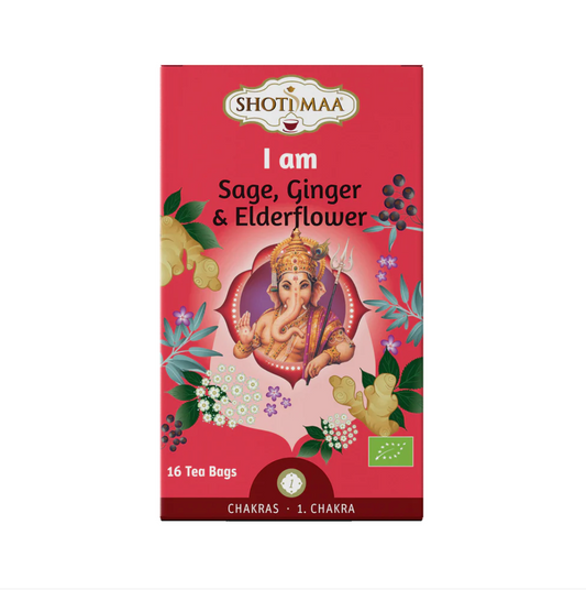 Sage, Ginger & Elderflower Organic Herbal Tea Shoti Maa