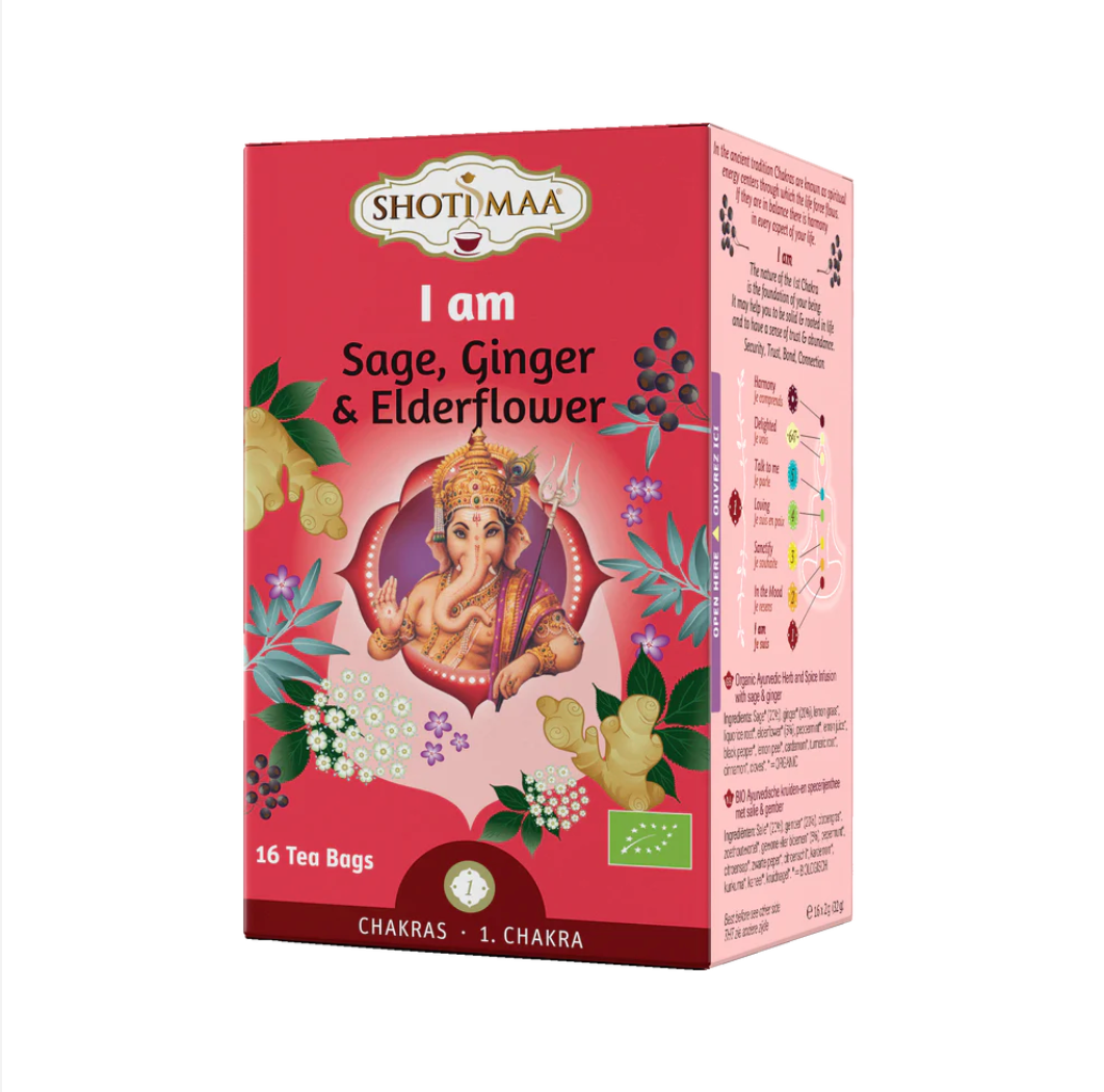 Sage, Ginger & Elderflower Organic Herbal Tea Shotimaa