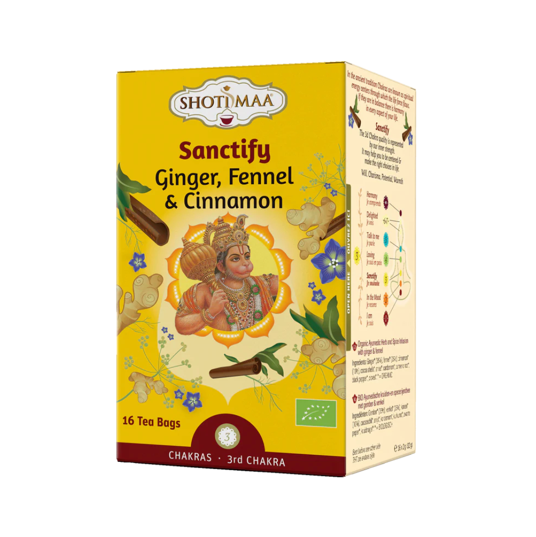 Ginger, Fennel &amp; Cinnamon Organic Herbal Tea Shoti Maa
