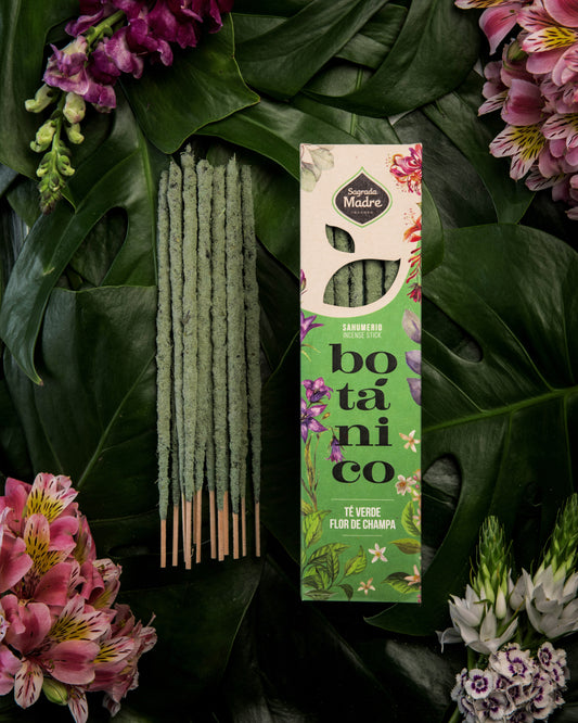 Botánico Green Tea & Champa Flower Incense Sticks Sagrada Madre