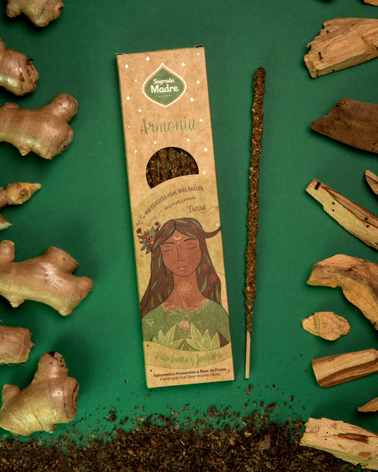 Earth Element Palo Santo & Ginger Incense Sticks Sagrada Madre